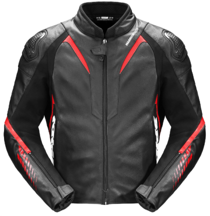 Leather motorcycle jacket SPIDI NKD-1 Red