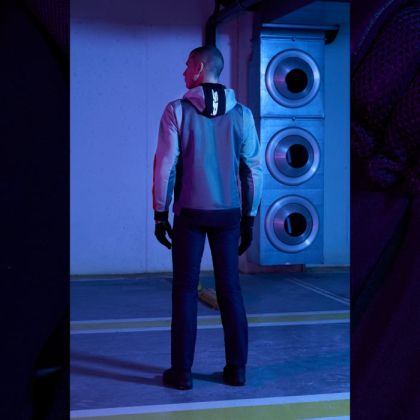 Motorcycle sweatshirt SPIDI HOODIE NET BLACK