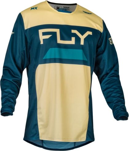 Motocross shirt FLY RACING Kinetic Reload- Ivory/Navy/Cobalt