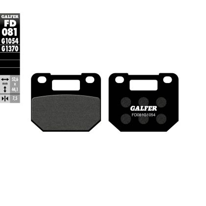 Μπροστινά τακάκια μοτοσυκλέτας Galfer SEMI METAL FD081G1054