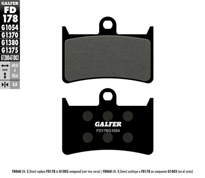 Tampoane fata moto Galfer SEMI METAL FD178G1054