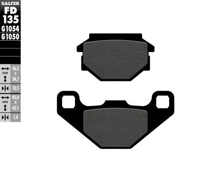 Предни/задни мото накладки Galfer SCOOTER FD135G1050