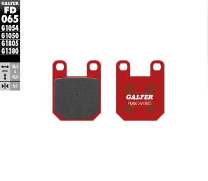 Front/Rear Motorcycle Pads Galfer TRIAL TOP FD065G1805