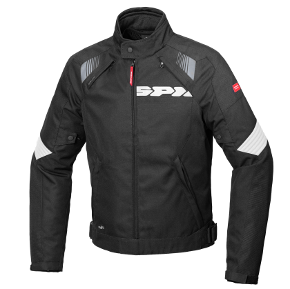 Textile motorcycle jacket SPIDI FLASH EVO H2OUT BLACK/WHITE