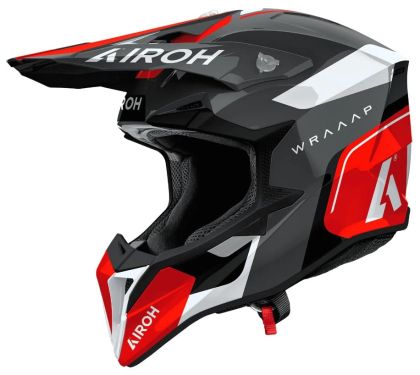 Мотокрос каска AIROH WRAAAP VISION Conquer RED Gloss