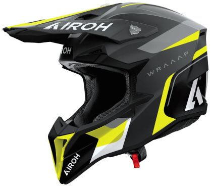 Мотокрос каска AIROH WRAAAP Conquer Yellow Matt