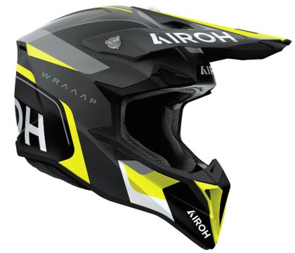 Мотокрос каска AIROH WRAAAP Conquer Yellow Matt