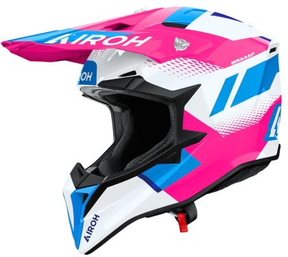 Мотокрос каска AIROH WRAAAP VISION PINK GLOSS