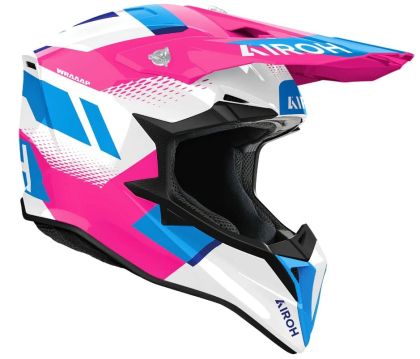 Мотокрос каска AIROH WRAAAP VISION PINK GLOSS
