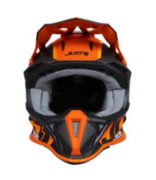 Κράνος μοτοκρός Just1 J-18 F Hexa Πορτοκαλί/Τιτάνιο/Μαύρο