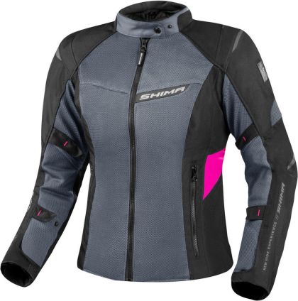 Geacă de motocicletă de vară pentru femei SHIMA RUSH 2 Vented Lady Pink + protecție spate