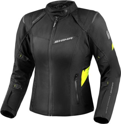 Women's 4-season motorcycle jacket SHIMA RUSH 2 Lady Fluo + back protector