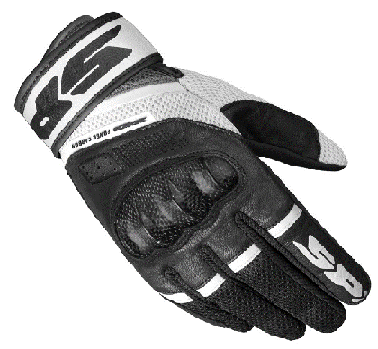 Moto gloves SPIDI POWER CARBON BLACK/WHITE