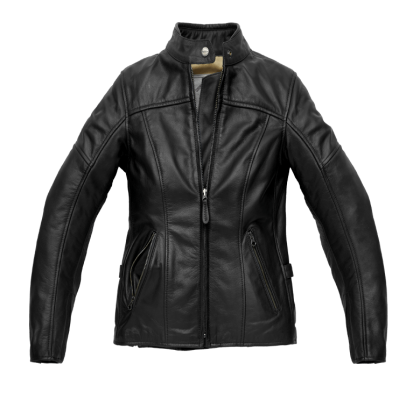 Women's leather motorcycle jacket SPIDI ROCK LADY Black
