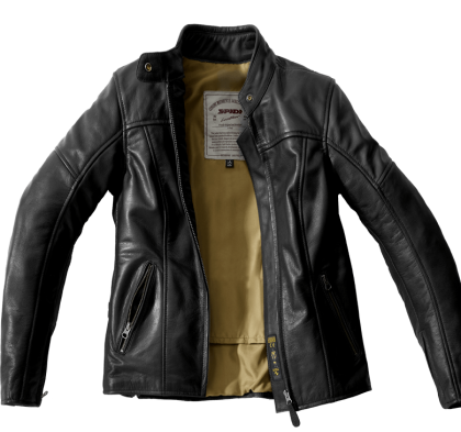 Women's leather motorcycle jacket SPIDI ROCK LADY Black