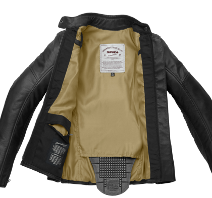 Women's leather motorcycle jacket SPIDI ROCK LADY Black