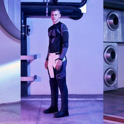 Pantaloni moto textile SPIDI FRONTIER ICE/BLUE