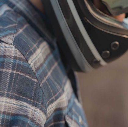 Modeka Moto Shirt Nooner Blue/Beige