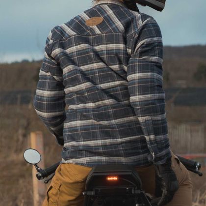 Modeka Moto Shirt Nooner Blue/Beige