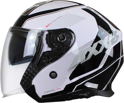 Casca pentru scuter Axxis MIRAGE VIllage A1 negru lucios