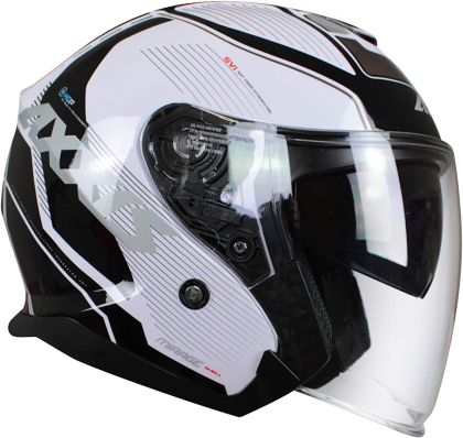 Casca pentru scuter Axxis MIRAGE VIllage A1 negru lucios