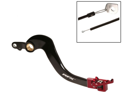 Manetă frână spate RFX Pro FT (negru/roșu) - Honda CRFX250 04-19