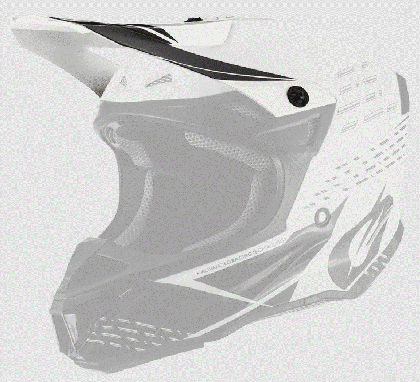 Vizor pentru casca O'NEAL 5SRS CASCA POLIACRILIT TRACE NEGRU/ALB