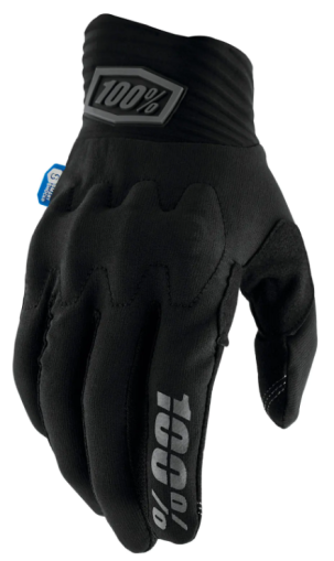 Γάντια μοτοκρός 100% COGNITO SMART SHOCK ΜΑΥΡΟ