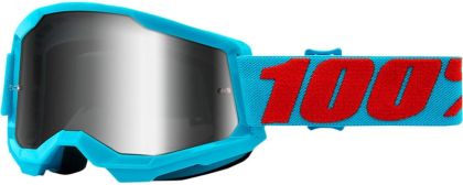 Motocross Goggles 100% STRATA2 SUMMIT-MIRROR SILVER