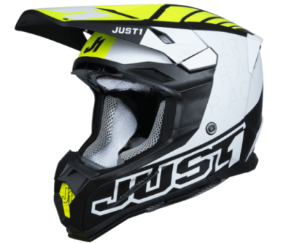 Cască Motocross Just1 J-22 F Dynamo Galben Fluo/Alb/Negru