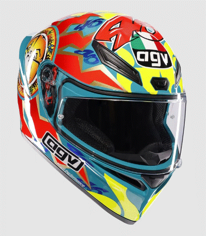 Motorcycle helmet AGV K1 S ROSSI MUGELLO 1999