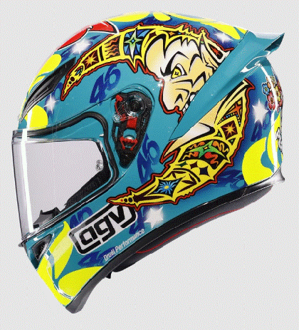 Motorcycle helmet AGV K1 S ROSSI MUGELLO 1999
