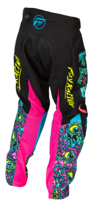 Pantaloni de motocross pentru copii FLY RACING Kinetic Mutant - Negru/multicolor