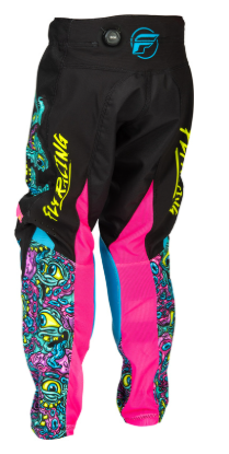 Pantaloni de motocross pentru copii FLY RACING Kinetic Mutant - Negru/multicolor