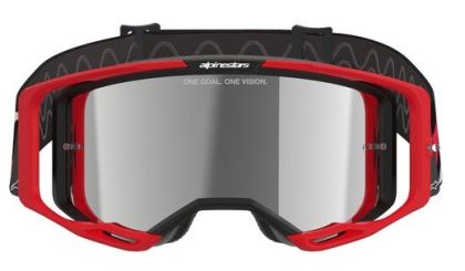 Motocross goggles ALPINESTARS VISION 8 LUAR Red/ Black/ Mirror SILVER