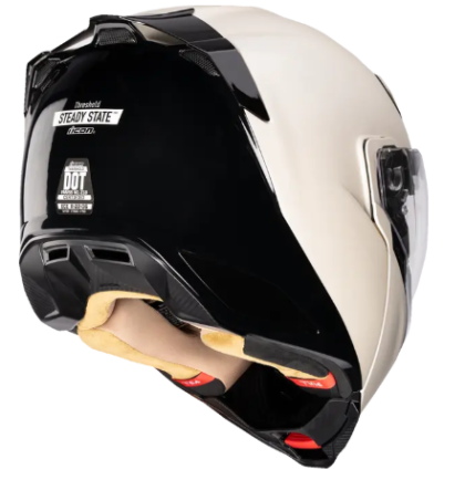 Κράνος ICON Threshold™ με δυνατότητα αναδίπλωσης σε σταθερή κατάσταση, ΛΕΥΚΟ