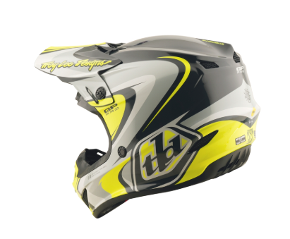 Mотокрос каска TROY LEE DESIGNS GP Pro Crossover - Grey/Yellow