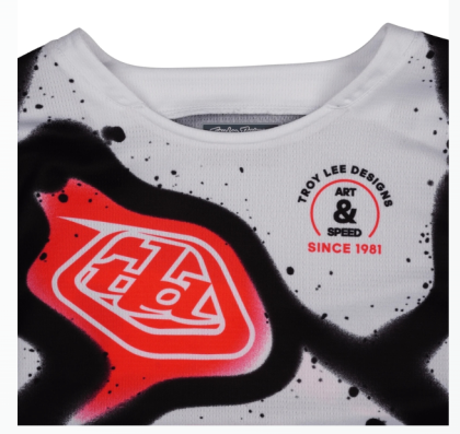 Детско мотокрос джърси TROY LEE DESIGNS GP Pro Membrane Youth Jersey - White/Infra Red