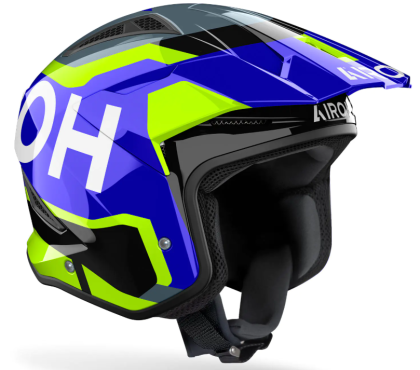 Kаска за скутер AIROH TRR II JUPITER BLUE/YELLOW GLOSS