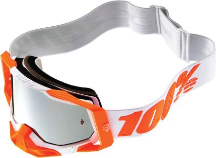 Ochelari de motocross 100% RACECRAFT PORTOCALIU ARGINTIU FLASH