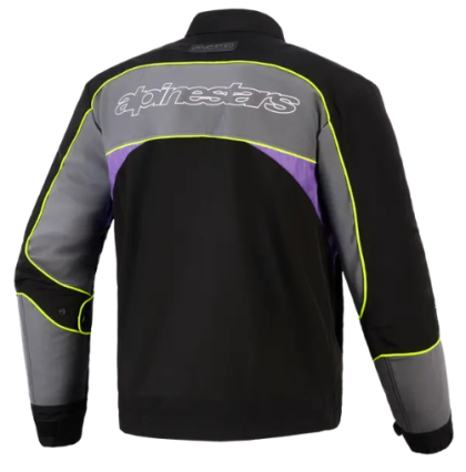 Motorcycle jacket ALPINESTARS UNITE BLACK/ASPHALT/VIOLET