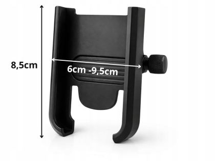 Adjustable motorcycle phone holder with USB charging