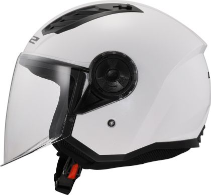 Cască de scuter LS2 OF616 AIRFLOW II ALB SOLID GLOSS - lucioasă