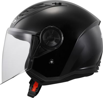 Cască de scuter LS2 OF616 AIRFLOW II NEGRU SOLID LUCIOS