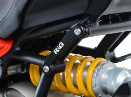 Plate R&G RACING Black Left Rear Footrest Plate Ducati Monster 12000R 2016