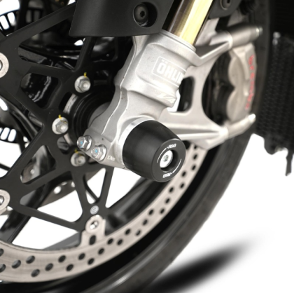 Axle Crash Plugs R&G RACING Fork Protection Black Aprilia Tuono 1100 V4 Factory 25-26