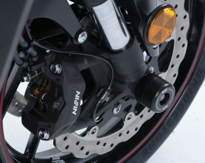 R&G RACING Fork Guard Black Triumph Street Triple 765 Axle Crash Plugs