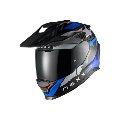 Адвенчър каска NEXX Y.TRAVL PRIMAL BLUE NEON MATT