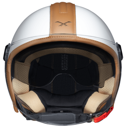 Casca scuter NEXX Y.10 MIDTOWN WHITE CAMEL