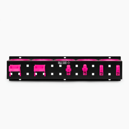 MUC-OFF bottle and accessory storage rack